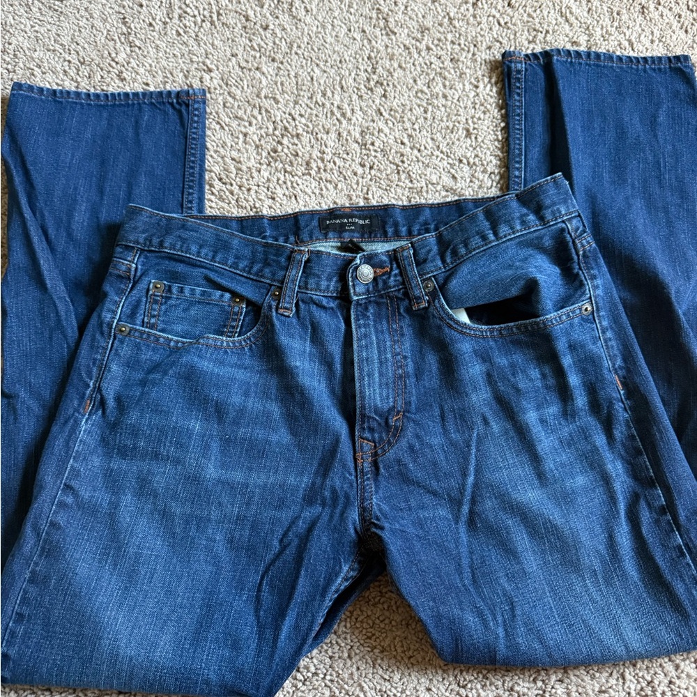 Banana Republic Men's Straight Blue Jeans